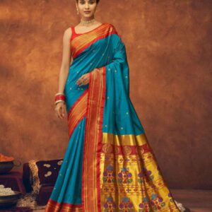 Premium! Masterpiece Handloom All Over Zari Pure Silk Paithani Saree